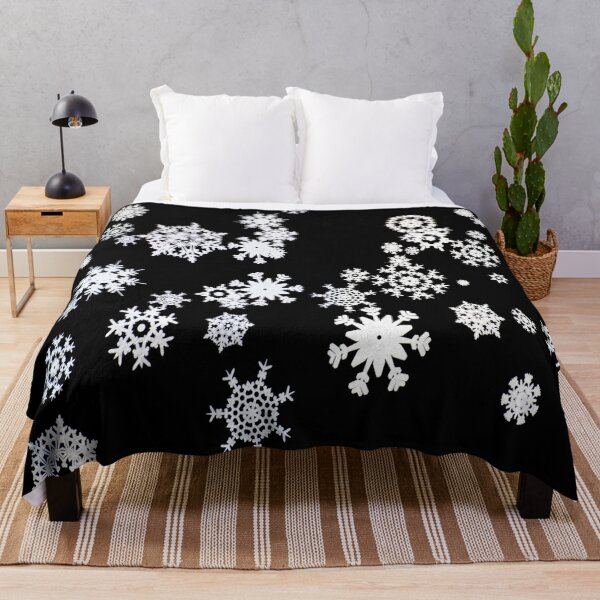 Item preview, White Winter Snowflakes on Black designed and sold by AlteredAtelier.