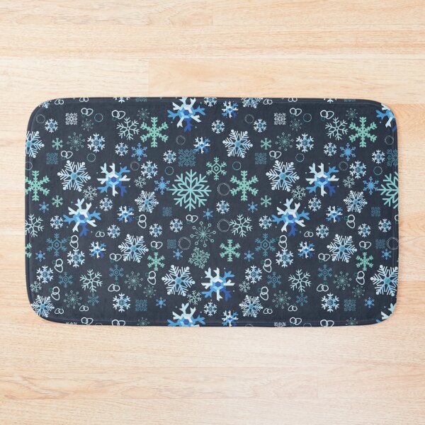Item preview,  Cute Christmas Snowflakes& Decorations on Dark Blue Background designed and sold by Gifty-Designs.