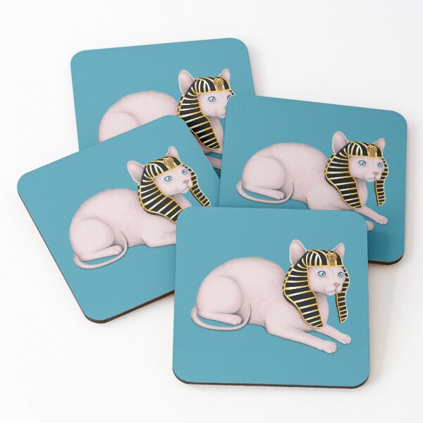 Item preview, Sphynx Cat (Blue Background) designed and sold by illucalliart.