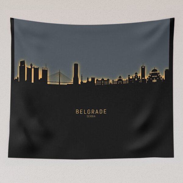Item preview, Belgrade Serbia Skyline designed and sold by ArtPrints.