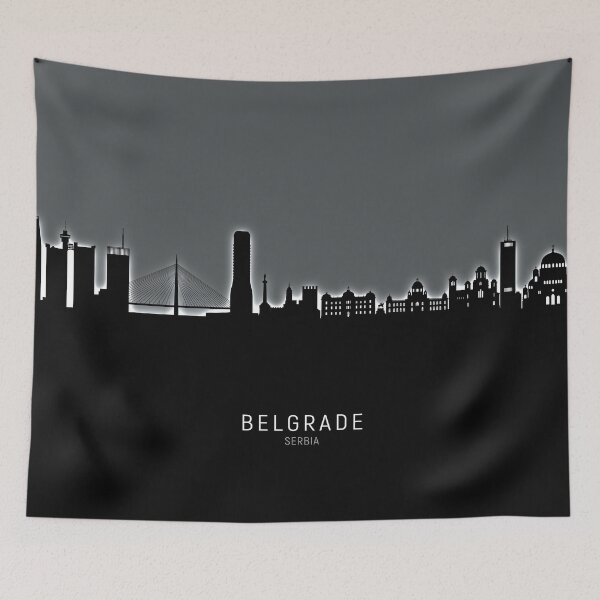Item preview, Belgrade Serbia Skyline designed and sold by ArtPrints.