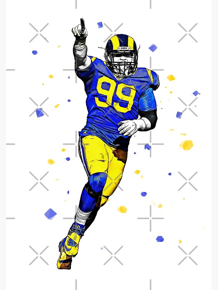 Aaron Donald Poster Los Angeles Rams Painting Football Hand Made