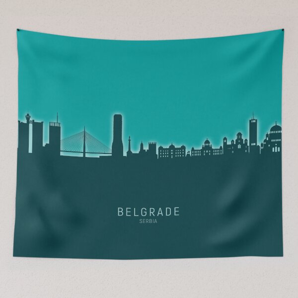 Item preview, Belgrade Serbia Skyline designed and sold by ArtPrints.