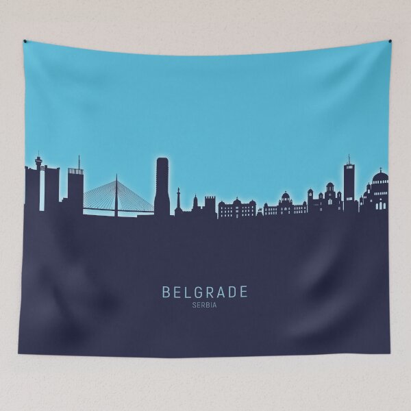 Item preview, Belgrade Serbia Skyline designed and sold by ArtPrints.