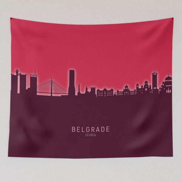 Item preview, Belgrade Serbia Skyline designed and sold by ArtPrints.