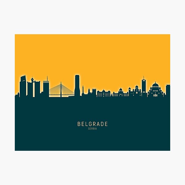 Item preview, Belgrade Serbia Skyline designed and sold by ArtPrints.