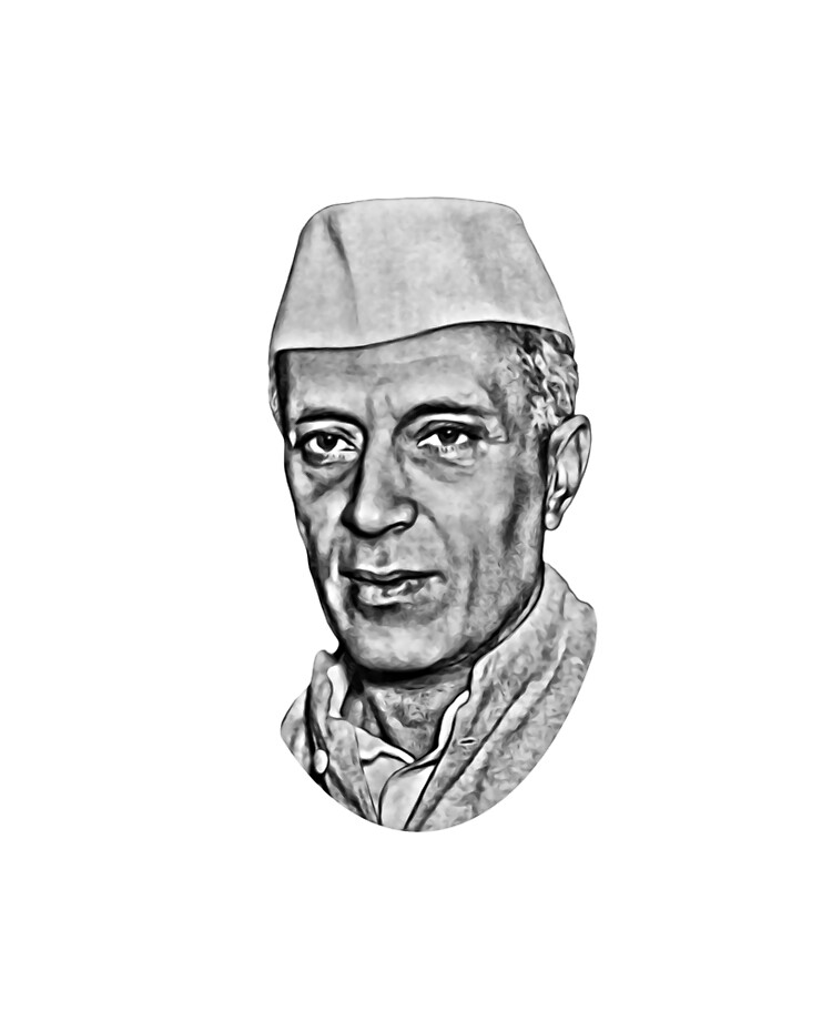 Jawaharlal Nehru Drawing by Vinay Jalla - Pixels