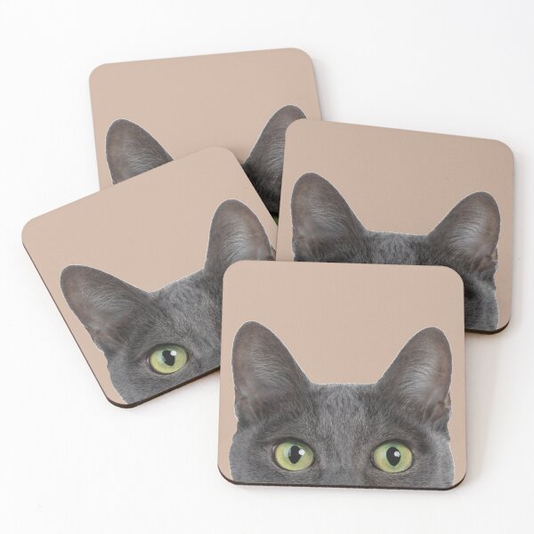 Item preview, Peeking Cat with Light Green Eyes designed and sold by SoloTravelerSt.