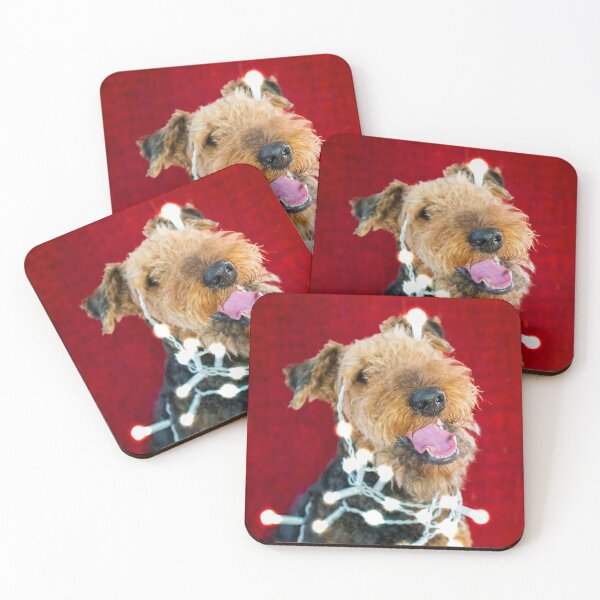 Christmas Decoration Gone Wrong - Airedale Terrier Coasters (Set of 4)