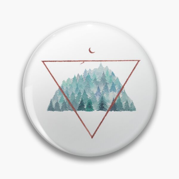 Item preview, Geometric watercolor forest emblem designed and sold by Sershni.