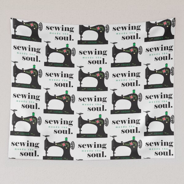 Item preview, Sewing mends the soul quote  designed and sold by thelake-goose.
