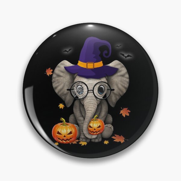 Item preview, Cute Elephant Witch Scary Halloween Party Moon Night Shirt Horror Pumpkin Animal T Shirt designed and sold by tuanitus.