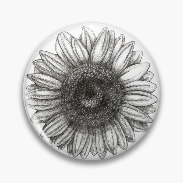 Item preview, Sunflower ink drawing designed and sold by Dolls -Bookshelf.