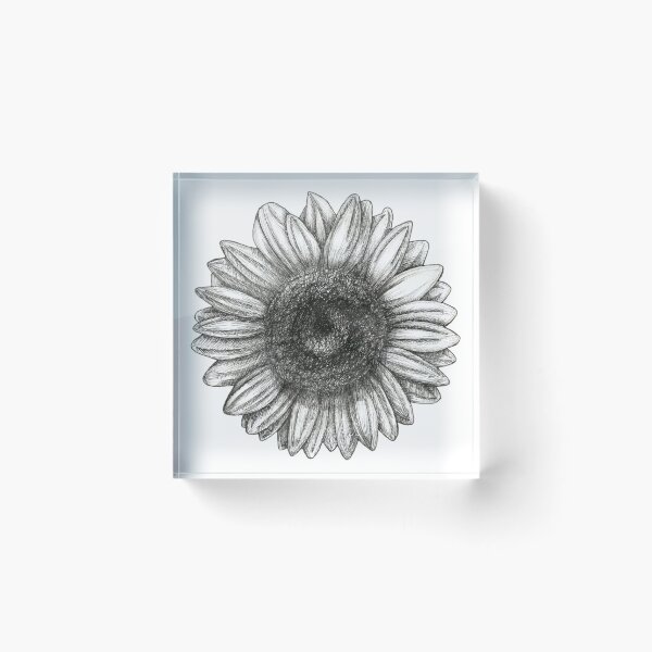 Item preview, Sunflower ink drawing designed and sold by Dolls -Bookshelf.