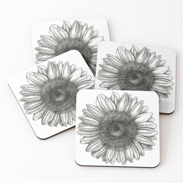Item preview, Sunflower ink drawing designed and sold by Dolls -Bookshelf.