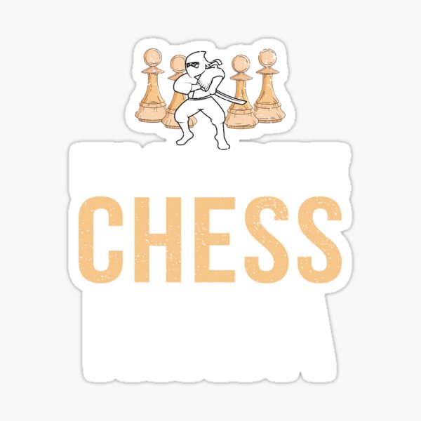 Funny Retro Vintage Chess Ninja Sticker