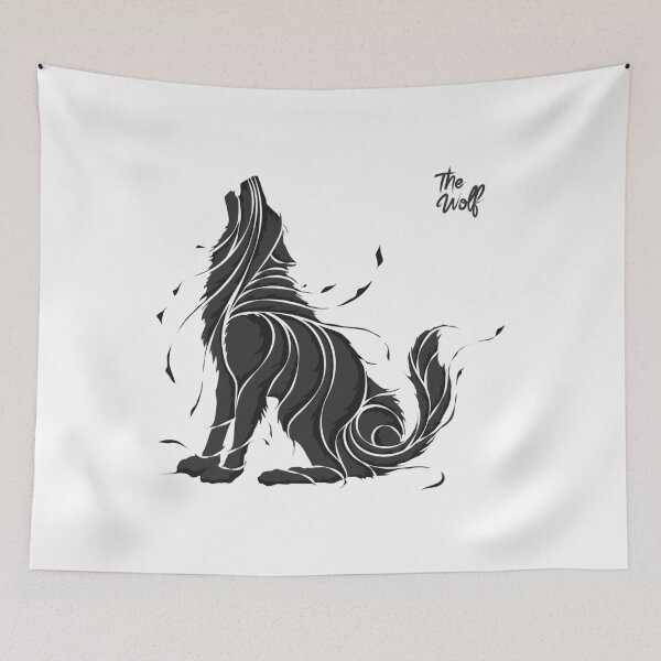 Item preview, Mythic Black Wolf Art designed and sold by JTS STORE.