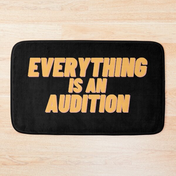 Aperçu de l'œuvre Tout est une audition - jaune sur noir créée et vendue par Asymptotic.