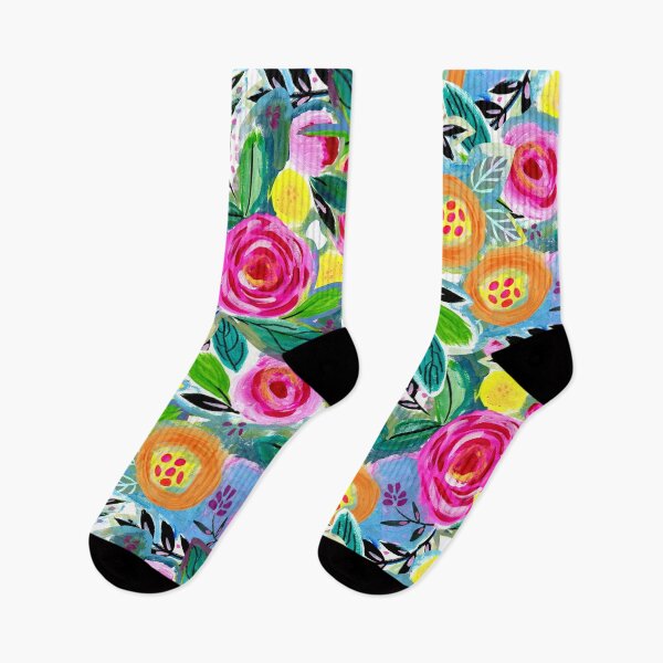 Item preview, A happy and bright watercolour floral pattern designed and sold by Jime-Creates.