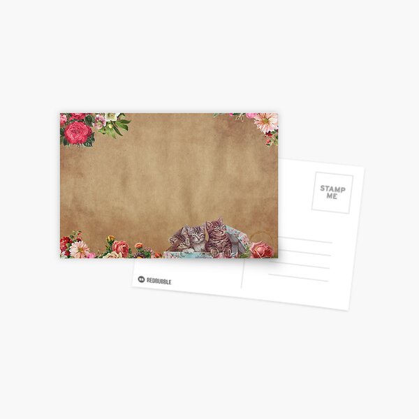 Item preview, Decoupage-Style Cats and Flowers designed and sold by garyexe.