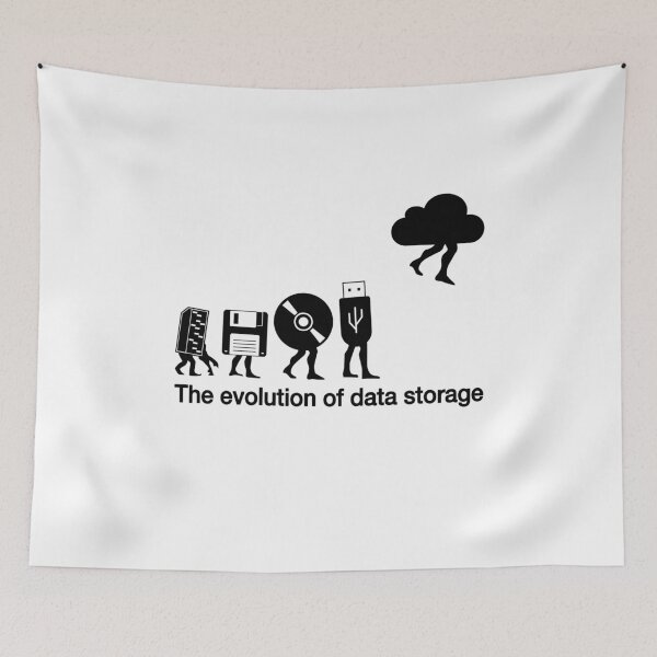 Item preview, Funny evolution of data storage for nerd coder, geek and analyst designed and sold by cinemadnesshirt.