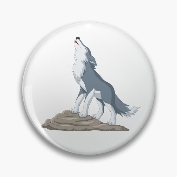 Item preview, Cartoon Wolf On the Rock designed and sold by JTS STORE.