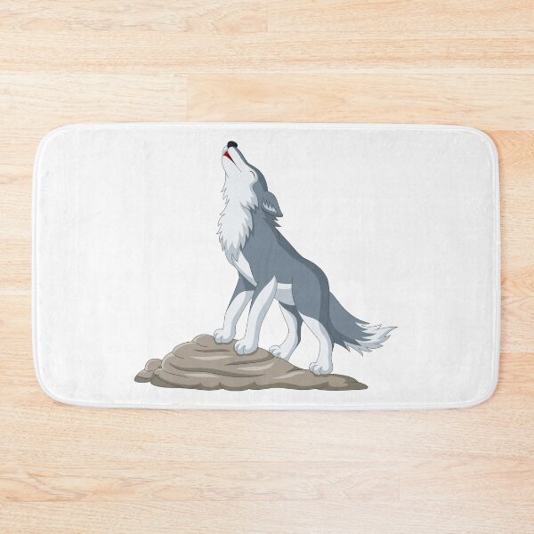 Item preview, Cartoon Wolf On the Rock designed and sold by JTS STORE.
