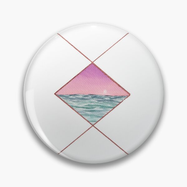 Artikelvorschau, Geometrische rosa und türkisfarbene Seelandschaft entworfen und verkauft von Sershni.