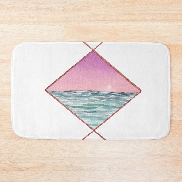 Item preview, Geometric Pink and Turquoise Seascape designed and sold by Sershni.