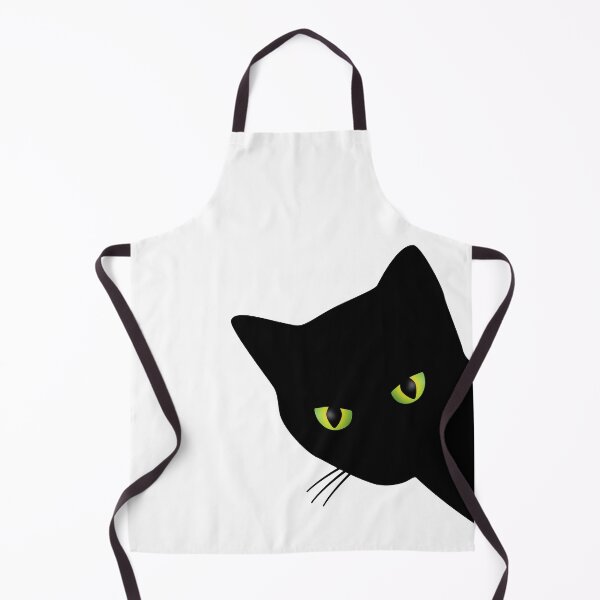 Item preview, Annoyed black cat staring behind a corner designed and sold by Happy Puppy Print On Demand.