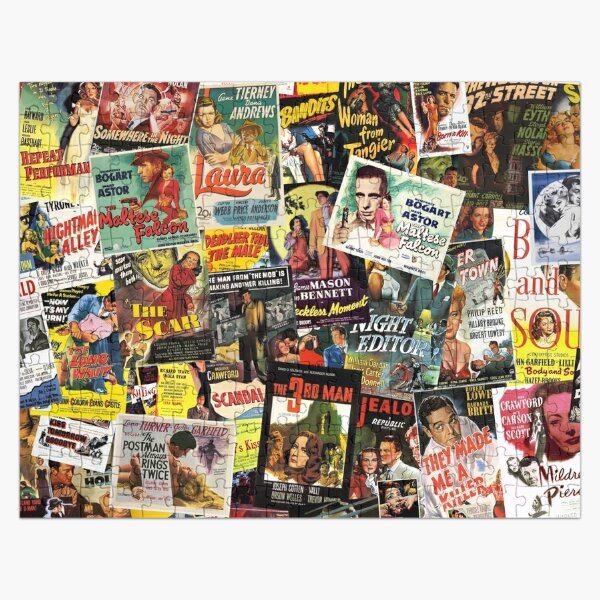 Film Noir Poster Collage Jigsaw Puzzle