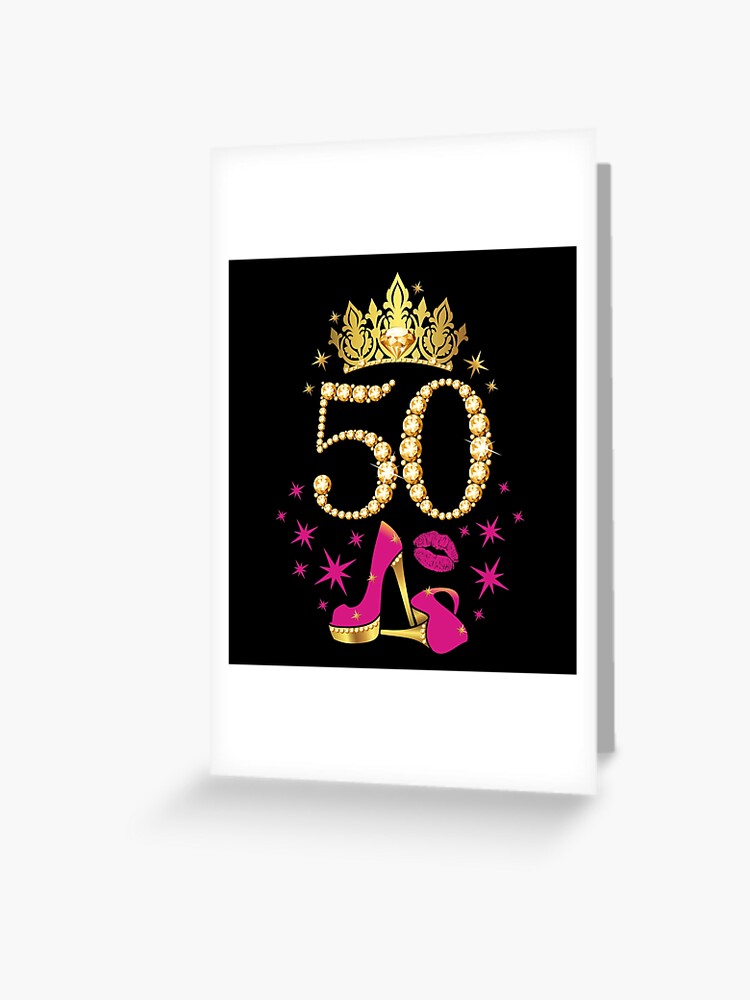 50th Birthday design. Birthday party woman’s | Greeting Card