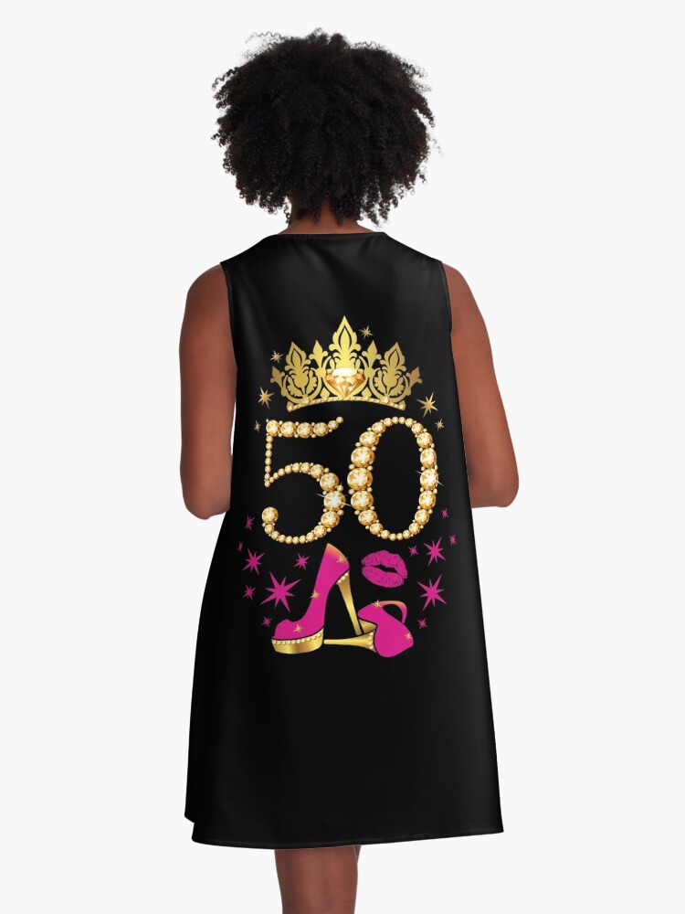 50th Birthday design. Birthday party woman's \" A-Line Dress for Sale by  iclipart | Redbubble