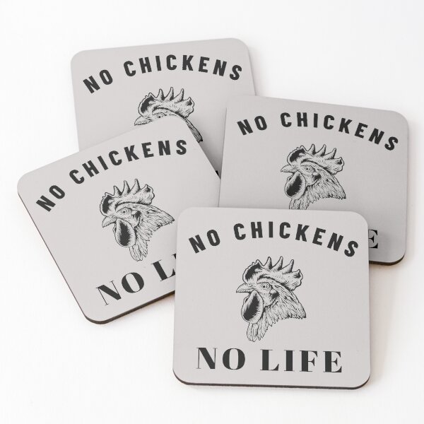 Item preview, NO CHICKENS NO LIFE  designed and sold by CoopClothing.