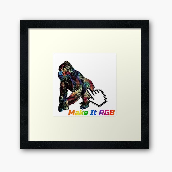 Vista previa del artículo con la obra «Hazlo RGB (Gorila)», diseñado y vendido por P-aws.