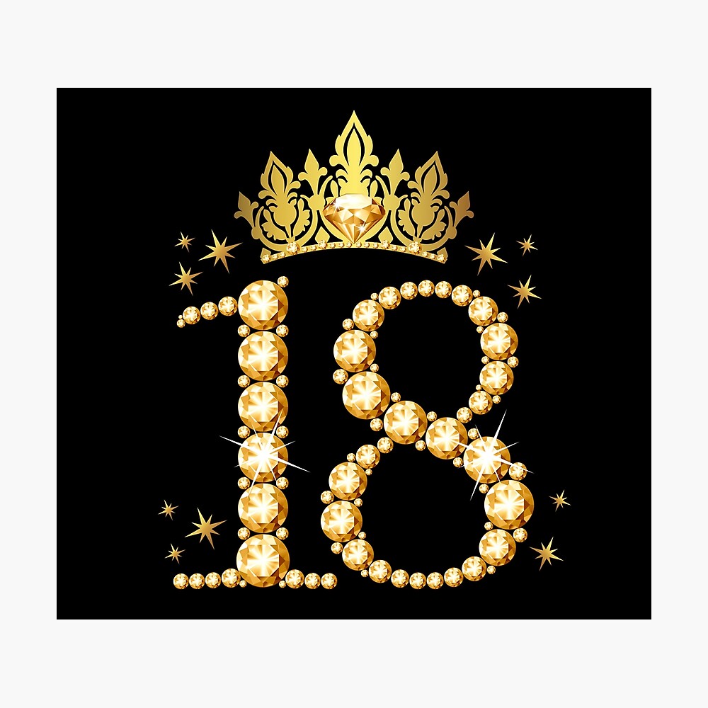 18th birthday design birthday party woman s poster for sale by iclipart redbubble