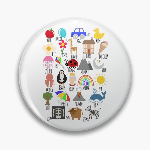 Item preview, Children’s alphabet - A-Z images graphics - learn the alphabet - children’s wall art designed and sold by Sinead Ashcroft.