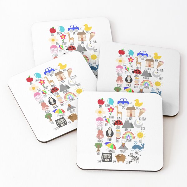 Item preview, Children’s alphabet - A-Z images graphics - learn the alphabet - children’s wall art designed and sold by Sinead Ashcroft.