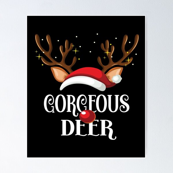 Item preview, Gorgeous Deer Family Matching Christmas Reindeer Party graphic designed and sold by Grabitees.