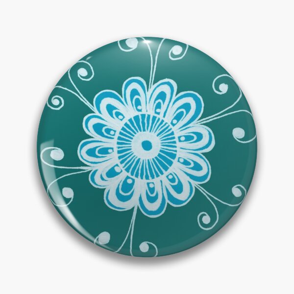 Item preview, Blue Flower Doodle Pattern designed and sold by ckylin.