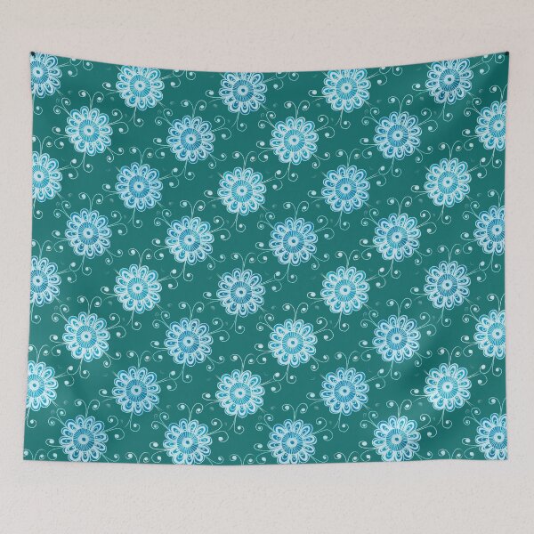 Item preview, Blue Flower Doodle Pattern designed and sold by ckylin.