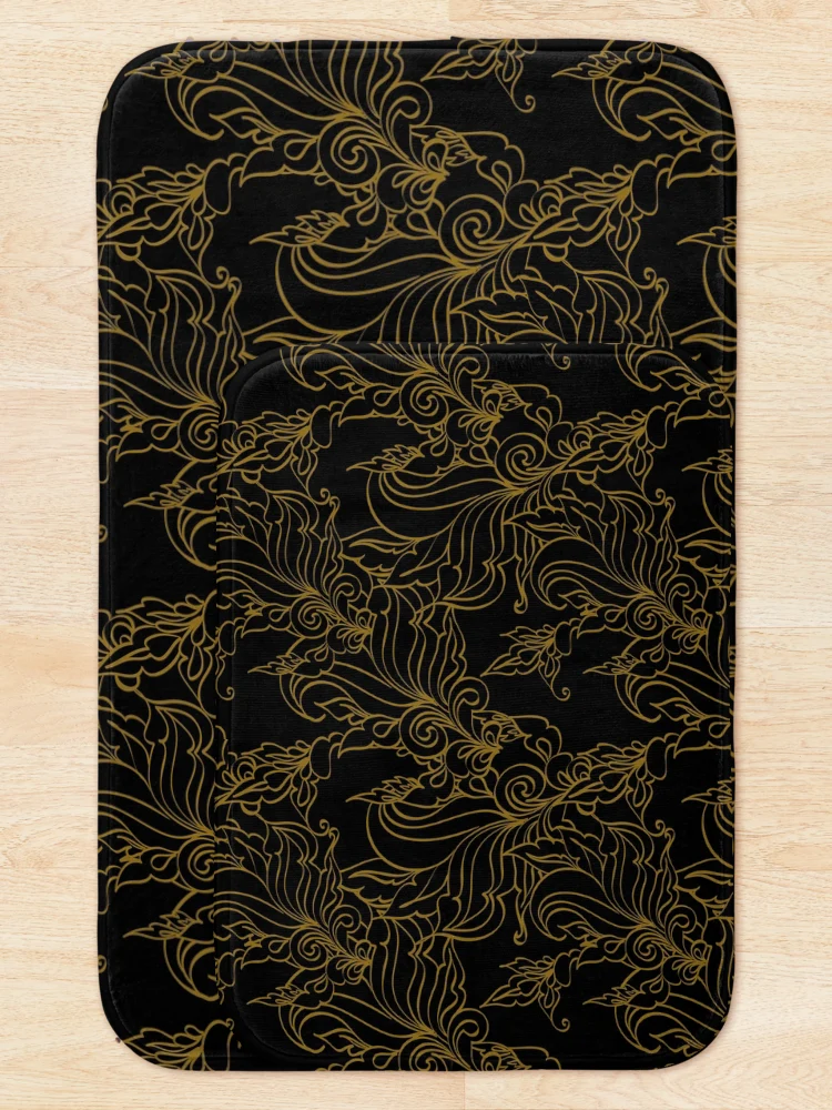 Thumbnail 5 of 6, Bath Mat, Gold Fashion Pattern designed and sold by TSlayerMerch.