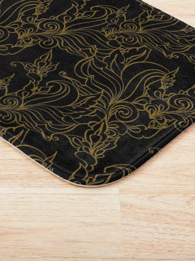 Thumbnail 3 of 6, Bath Mat, Gold Fashion Pattern designed and sold by TSlayerMerch.