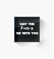 Star Wars Physics Force Black Acrylic Block