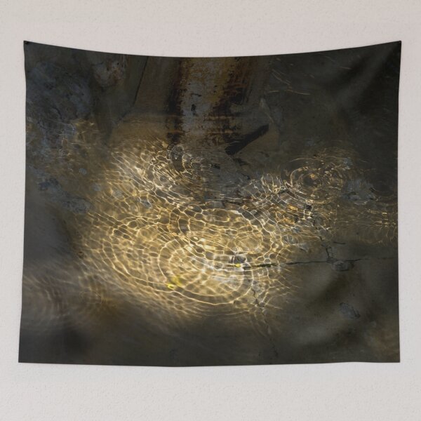 Item preview, Golden Ray of Sunshine - Illuminated Fountain Ripples designed and sold by Georgia Mizuleva.