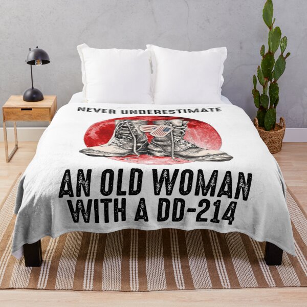 Item preview, Never Underestimate An Old Woman With A DD-214 Veteran designed and sold by Pratt3443.