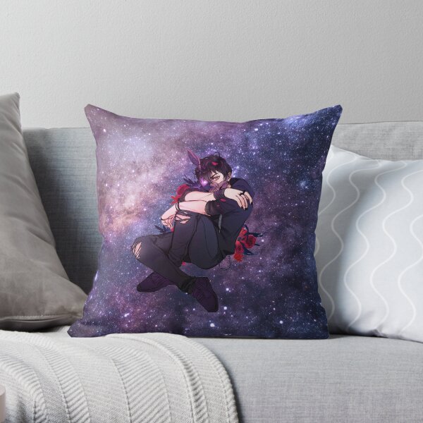Corpse Husband with galaxy sky Throw Pillow