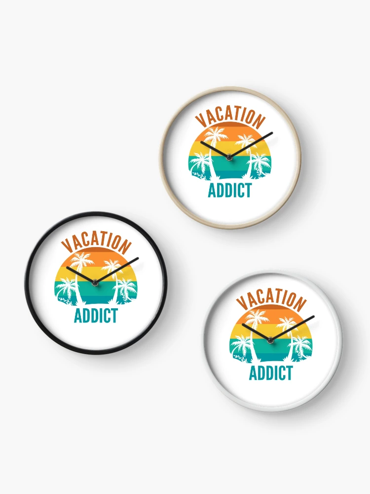 Thumbnail 3 of 4, Clock, Vacation Addict designed and sold by SlartybardPOD2.