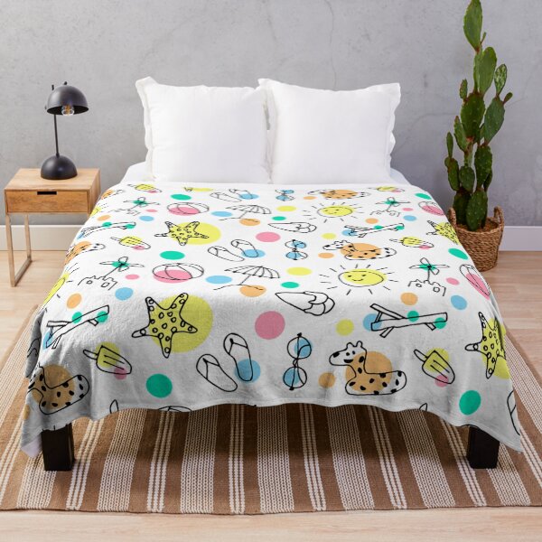 Item preview, Pattern with summer motifs - Sun and Beach designed and sold by NekoTshirt.