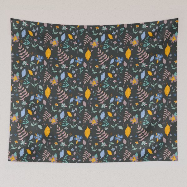 Item preview, Floral pattern dark designed and sold by ArtbyTane.